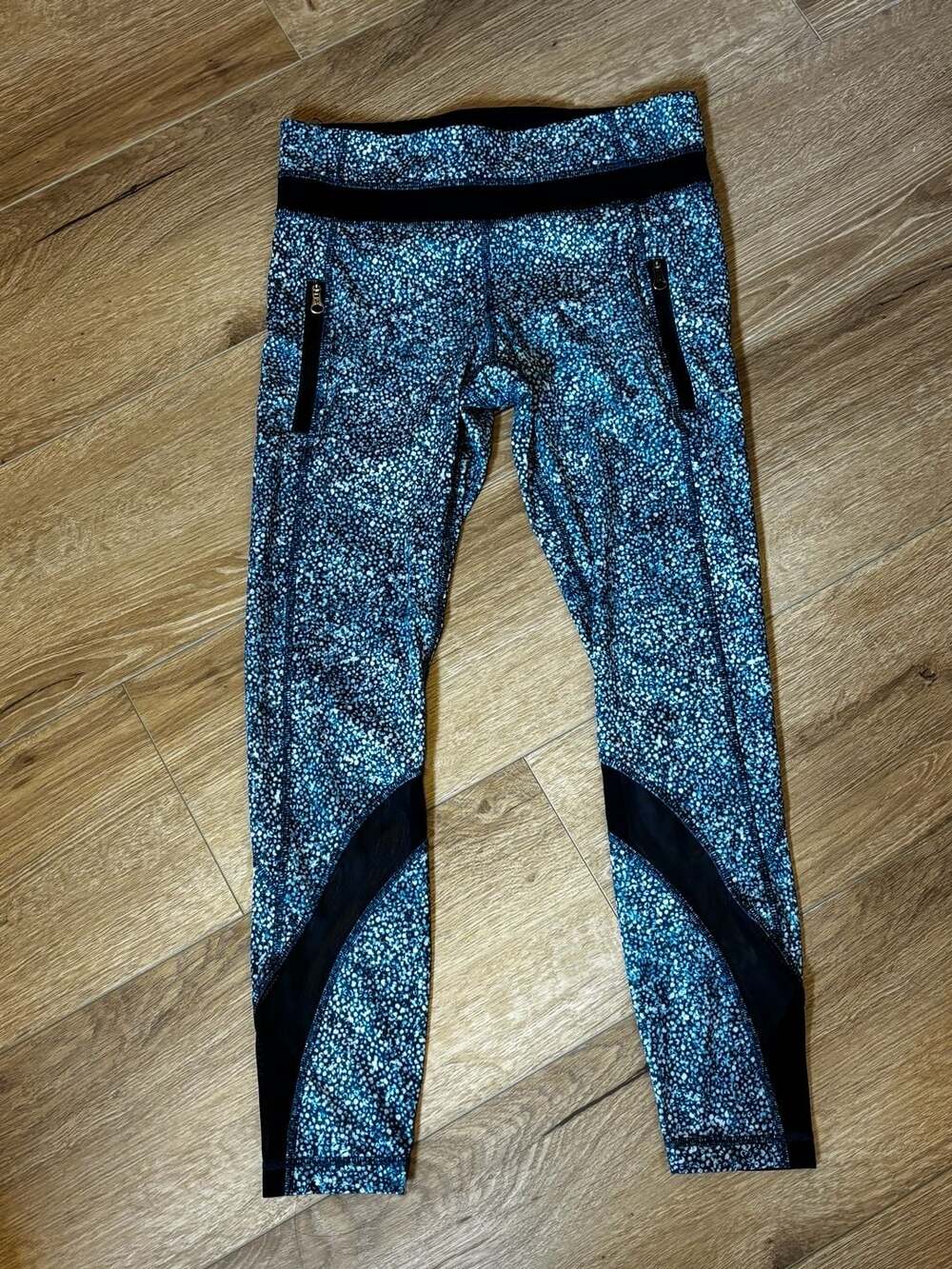 Lululemon Inspire Tight II Mesh Leggings Dottie Dash Blue Size 6